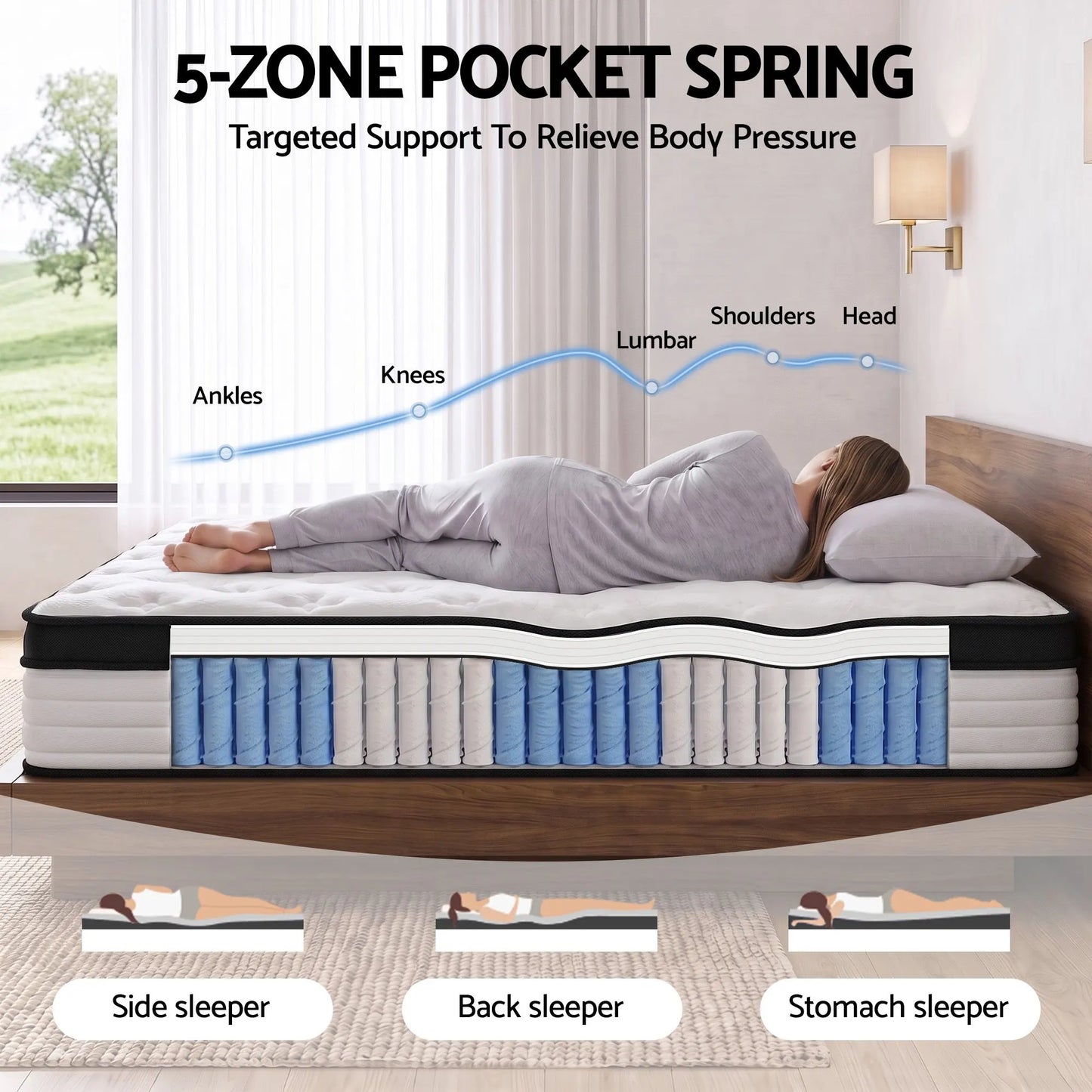 Giselle Bedding 31cm Mattress Euro Top King - Image 5