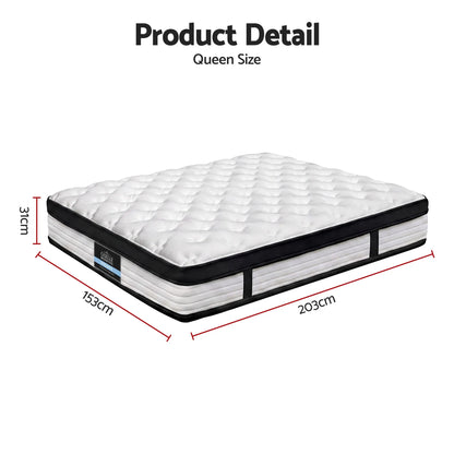 Giselle Bedding 31cm Mattress Euro Top Queen - Image 2
