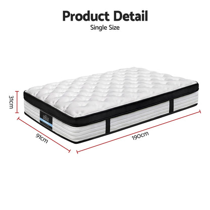 Giselle Bedding 31cm Mattress Euro Top Single - Image 2