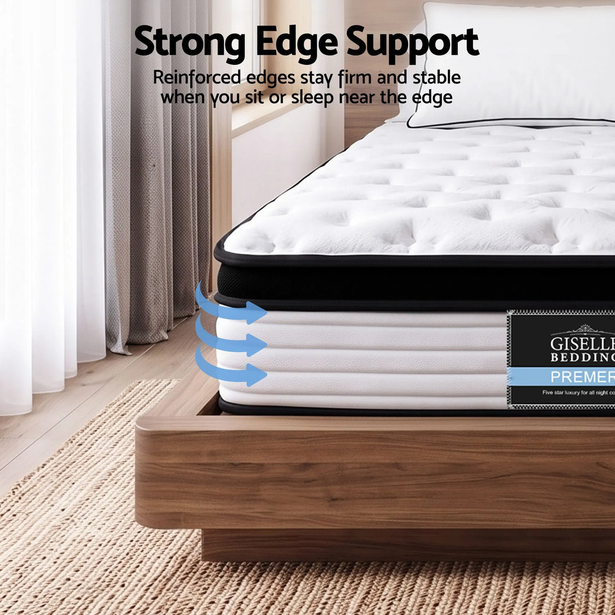 Giselle Bedding 31cm Mattress Euro Top Single - Image 8