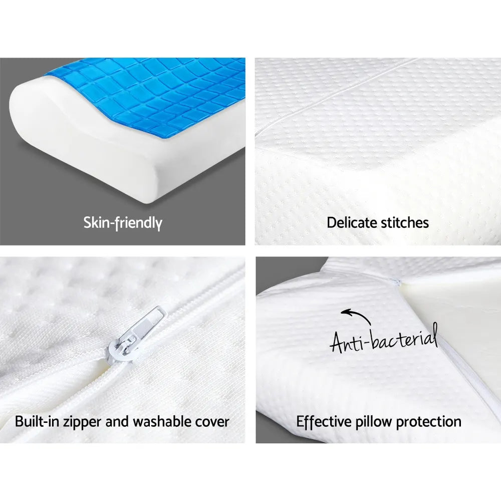 Giselle Bedding Contour Pillow Cool Gel Twin Pack - Image 5