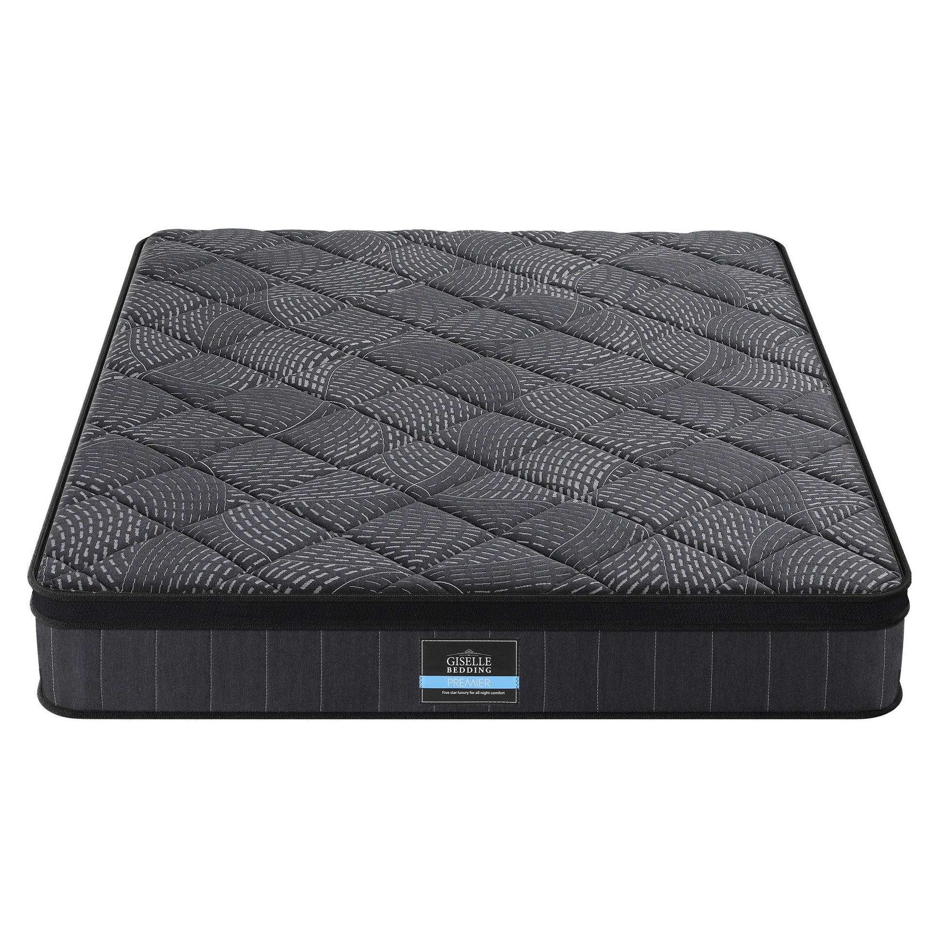 Giselle Bedding King Mattress 25cm Pocket Spring Latex Euro Top Medium Firm Bed - Image 2