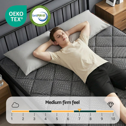 Giselle Bedding King Mattress 25cm Pocket Spring Latex Euro Top Medium Firm Bed - Image 7