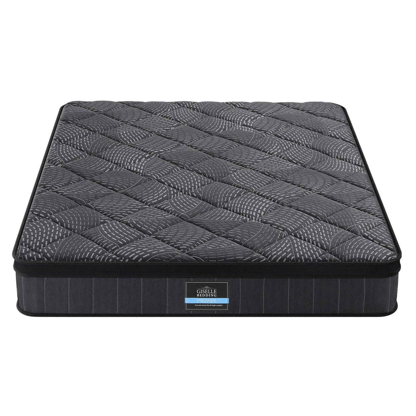Giselle Bedding Queen Mattress 25cm Pocket Spring Latex Euro Top Medium Firm Bed - Image 2