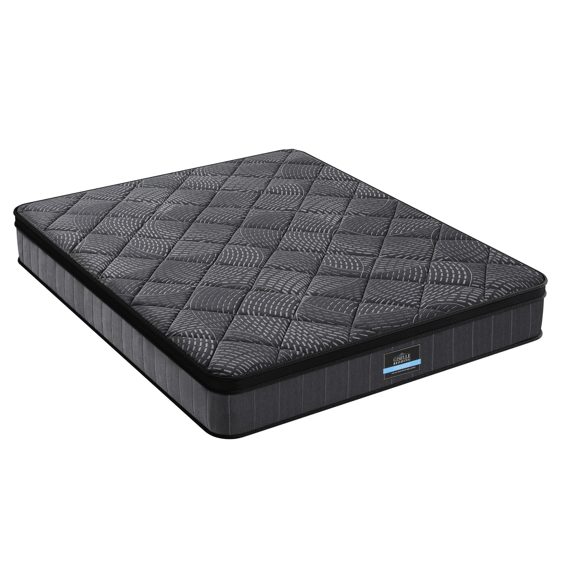 Giselle Bedding Queen Mattress 25cm Pocket Spring Latex Euro Top Medium Firm Bed - Image 4