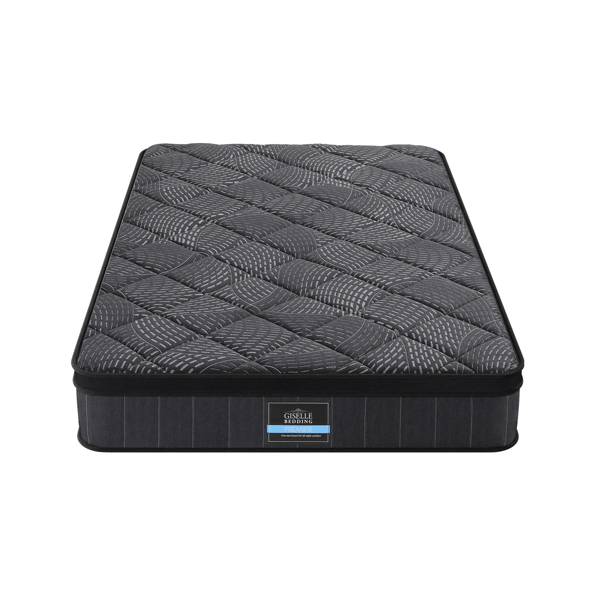 Giselle Bedding Single Mattress 25cm Pocket Spring Latex Euro Top Medium Firm Bed - Image 2