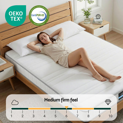 Giselle Queen Mattress 20cm with Reinforced Edge Support Egg-Crate Foam - Image 7