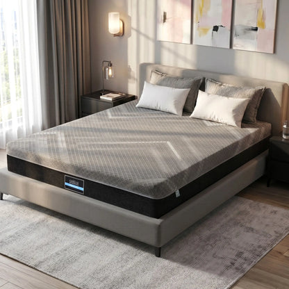 Giselle Queen Mattress 26cm Firm Pocket Spring Dual Edge Support Dark Grey - Image 8