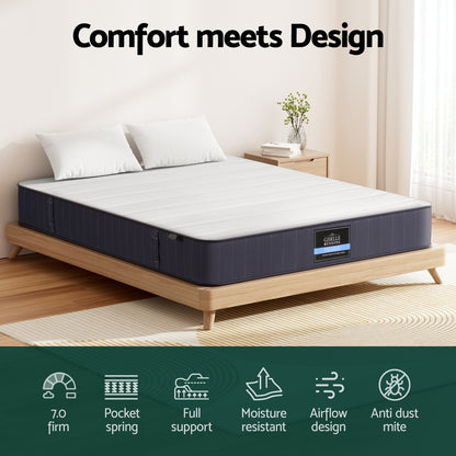 20cm Giselle Mattress King Bed Pocket Spring Mattresses - Image 5