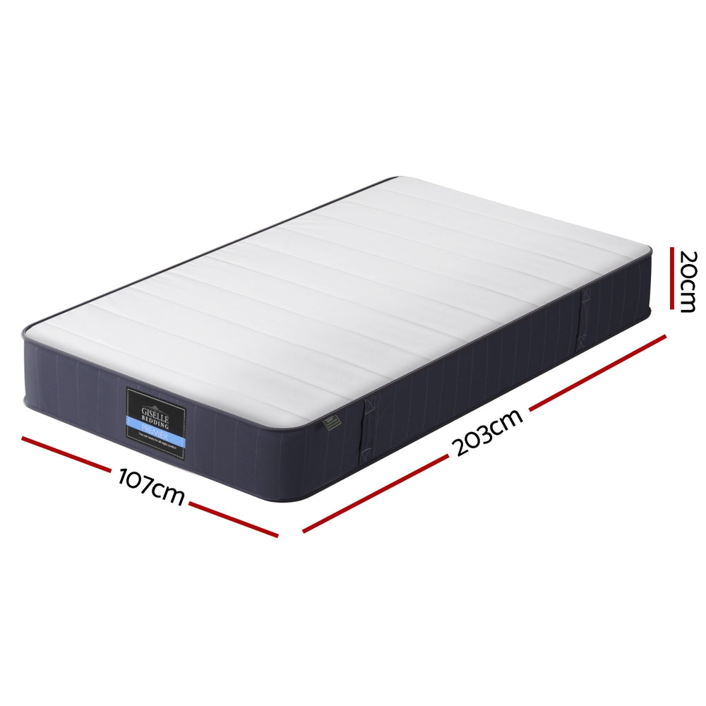 20cm Giselle Mattress King Single Bed Pocket Spring Mattresses - Image 3