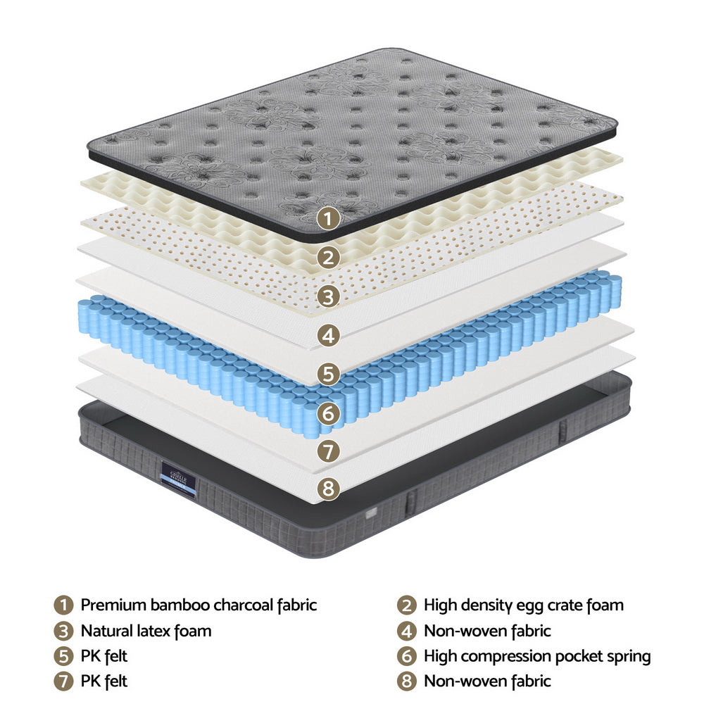 26cm Giselle Mattress King Latex Foam Mattresses - Image 5