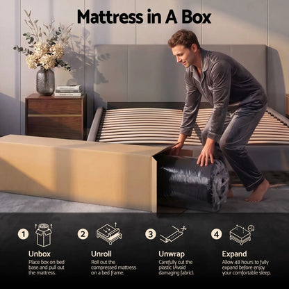 Giselle 34cm Queen Hybrid Mattress with Cooling Gel Memory Foam and Edge Support - Image 7
