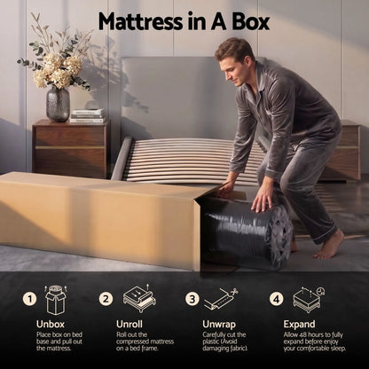 Giselle 34cm Single Hybrid Mattress with Cooling Gel Memory Foam and Edge Support - Image 7