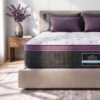 Giselle King Euro Top Mattress Firm Pocket Spring Edge Support - Image 8