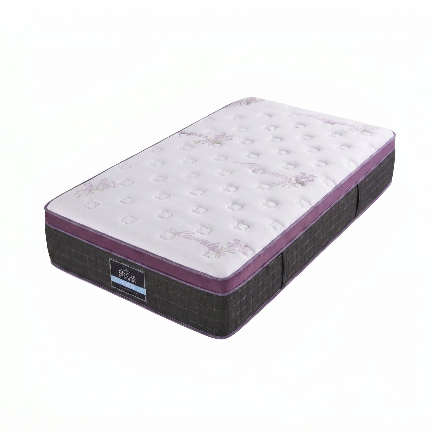 Giselle King Single Euro Top Mattress Firm Pocket Spring Edge Support - Image 9