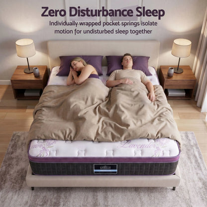 Giselle Queen Euro Top Mattress Firm Pocket Spring Edge Support - Image 5