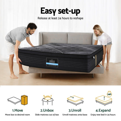 35cm Giselle Mattress Double Bed Bamboo Pocket Firm Foam - Image 7