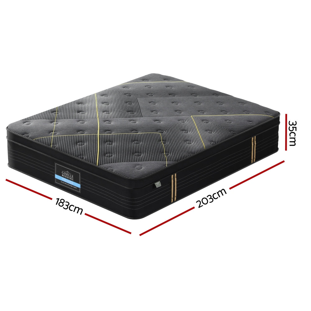 35cm Giselle Mattress King Bed Bamboo Pocket Firm Foam - Image 3