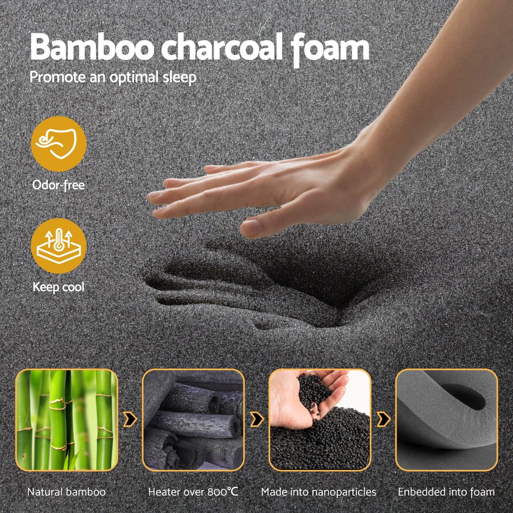 35cm Giselle Mattress King Bed Bamboo Pocket Firm Foam - Image 6