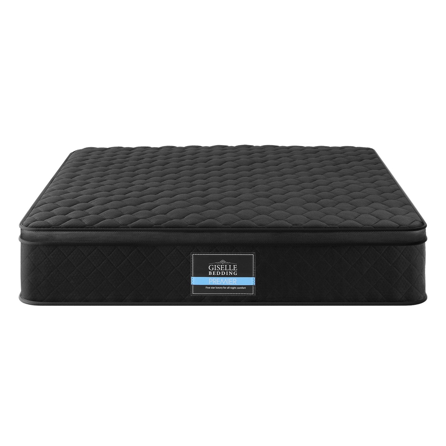 Giselle Bedding King Mattress 34cm Euro Top with 5-Zone Pocket Spring Support Black - Image 2