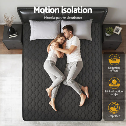 Giselle Bedding King Mattress 34cm Euro Top with 5-Zone Pocket Spring Support Black - Image 9