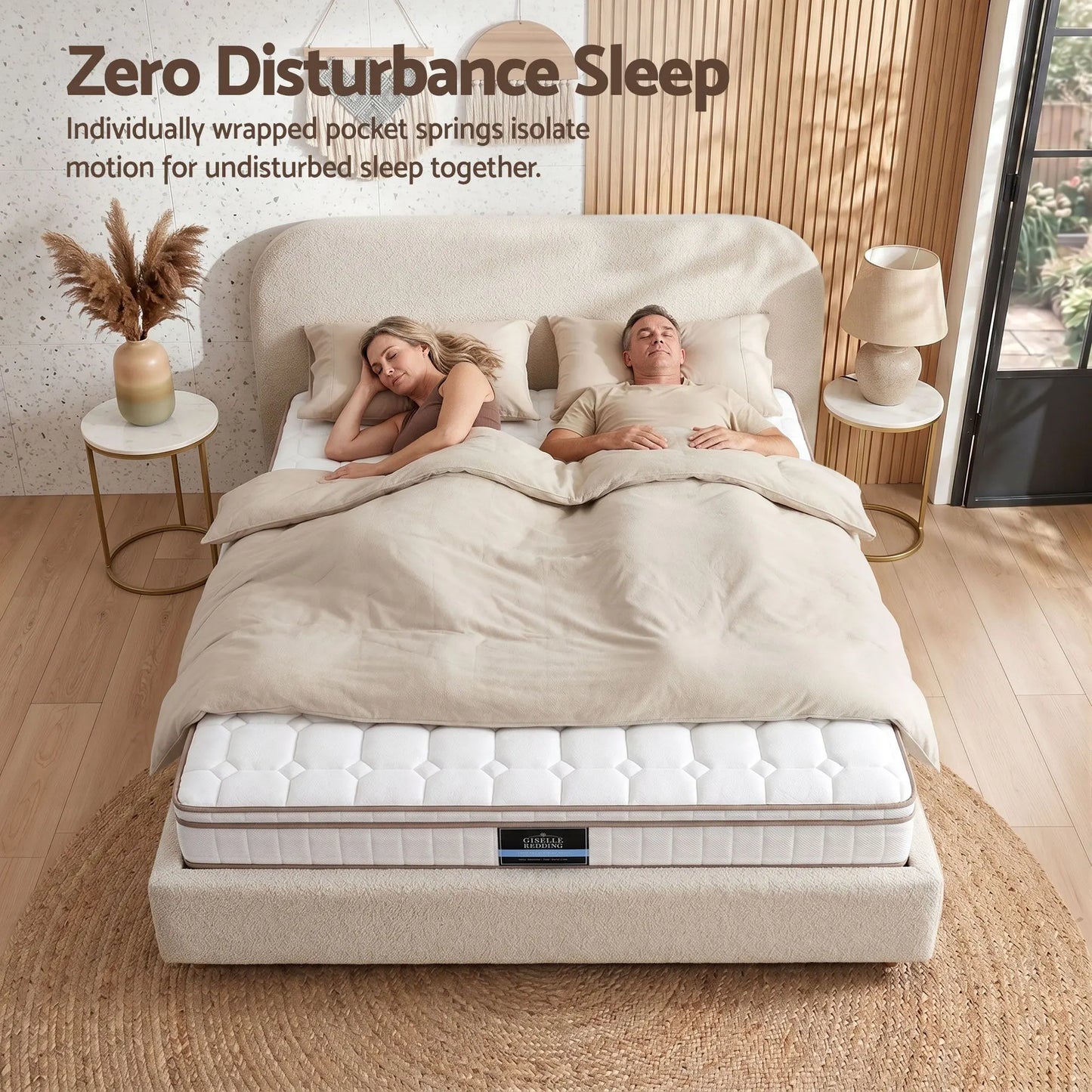 Giselle 20cm Firm King Mattress Pocket Spring for Bedroom or Guest Room - Image 8