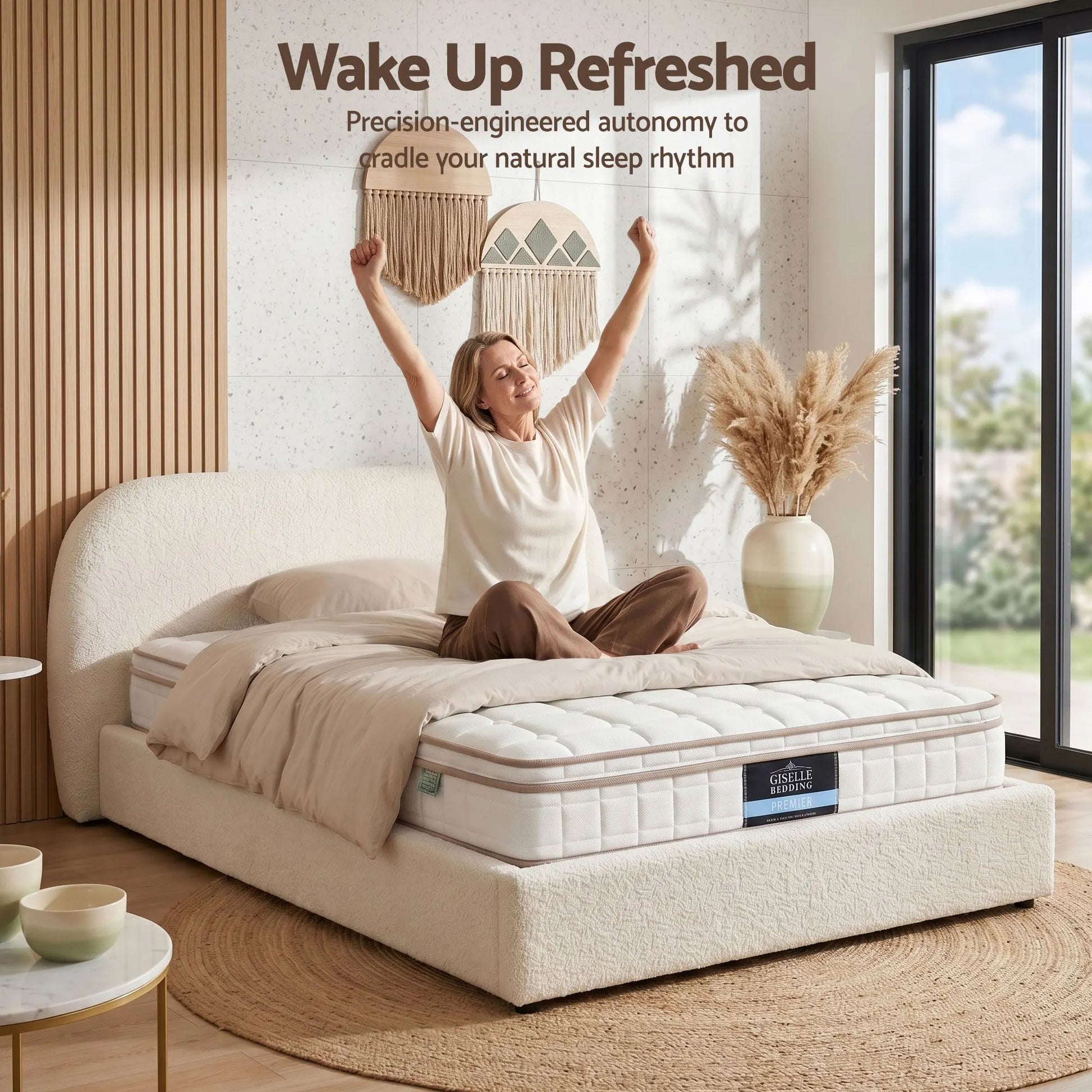 Giselle 20cm Firm Single Mattress Pocket Spring for Bedroom or Guest Room - Image 8