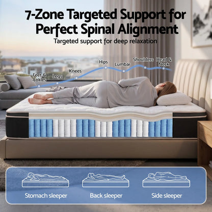Giselle 35cm Double Mattress Firm with Copper Memory Foam and Edge Support - Image 3