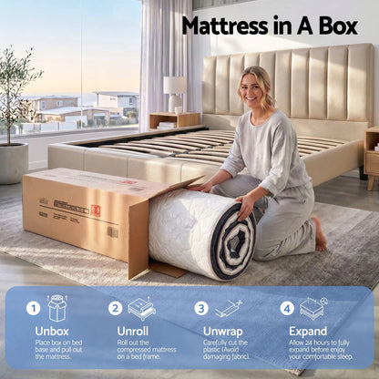 Giselle 35cm Double Mattress Firm with Copper Memory Foam and Edge Support - Image 7