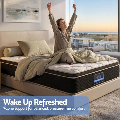 Giselle 35cm King Single Mattress Firm with Copper Memory Foam and Edge Support - Image 5