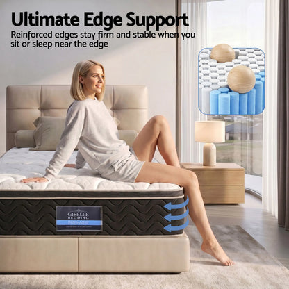 Giselle 35cm King Single Mattress Firm with Copper Memory Foam and Edge Support - Image 6