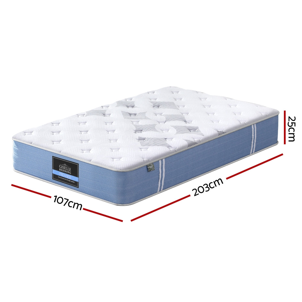 25cm Giselle Mattress King Single Bed Pocket Spring Mattresses - Image 3