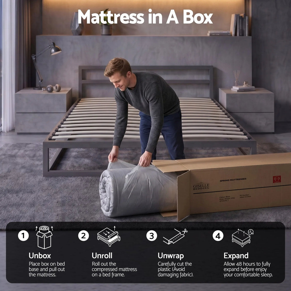 Giselle 30cm Double Mattress with Edge Support and 5-Zone Comfort - Image 7