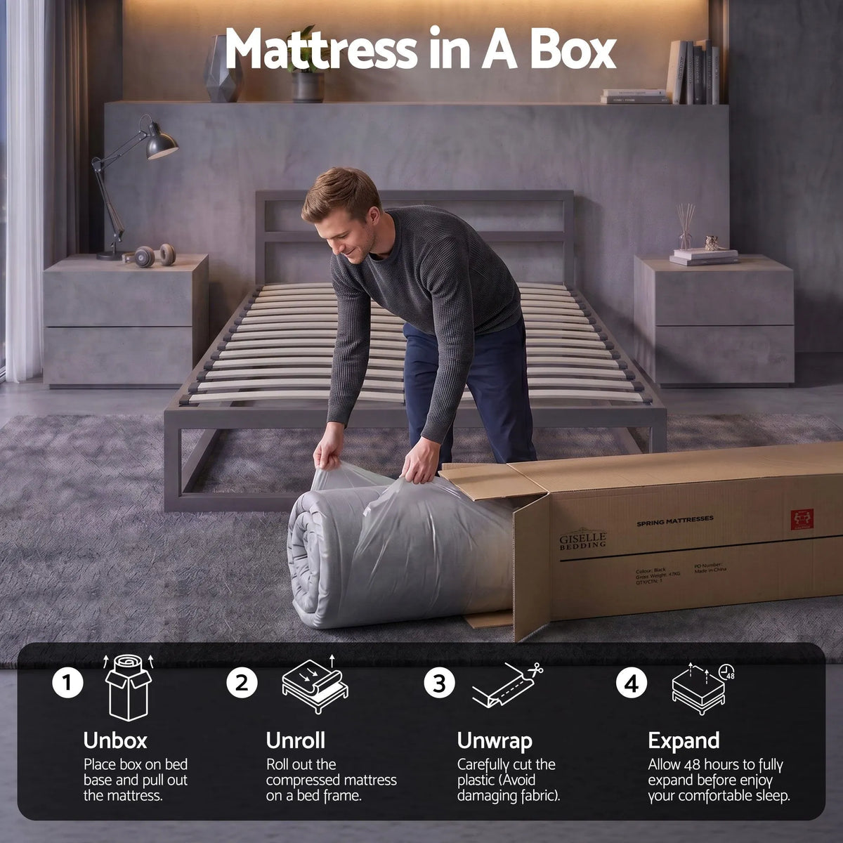 Giselle 30cm King Single Mattress with Edge Support and 5-Zone Comfort - Image 7