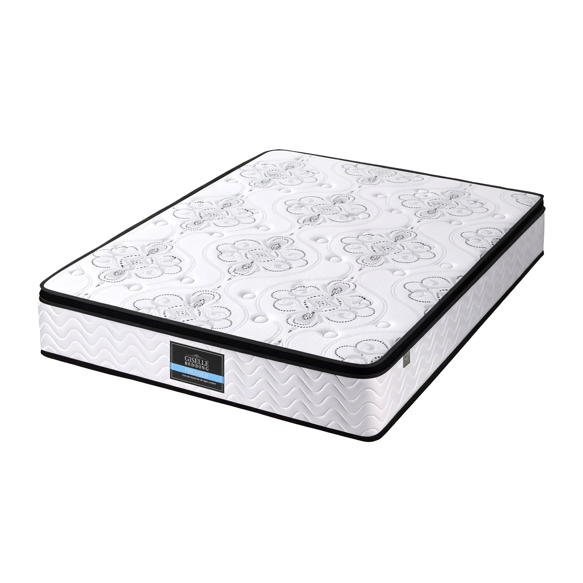 Giselle Bedding King Mattress 30cm Pocket Spring Euro Top Medium Firm Foam - Image 2