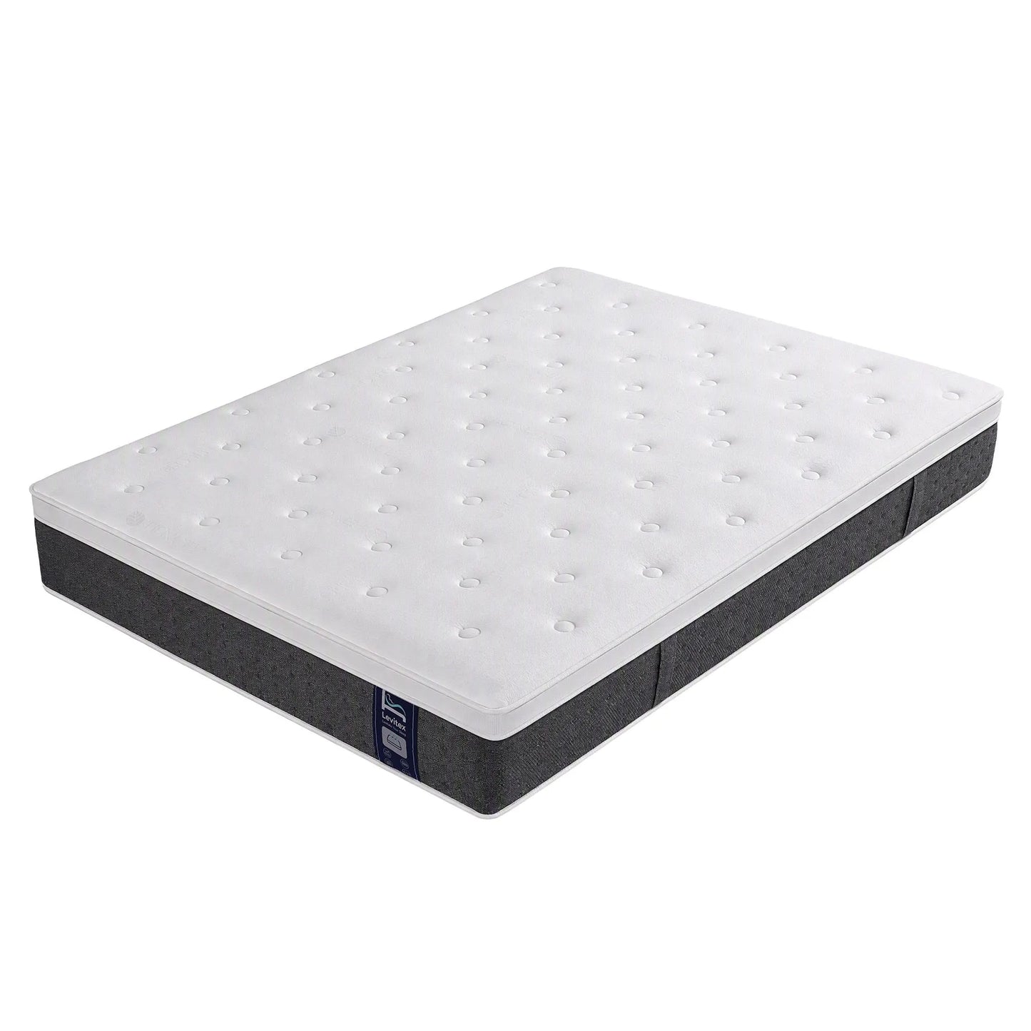 Levitex Double Mattress Lumbar Support, 5-Zone Pocket Springs & 2-Row Hardened Edges for Deep Sleep, Cooling Gel Memory & Egg-Crate Foam - Image 3