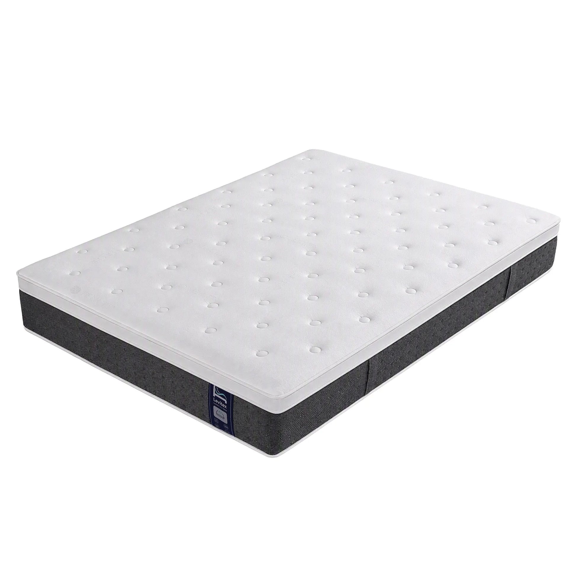 Levitex Double Mattress Lumbar Support, 5-Zone Pocket Springs & 2-Row Hardened Edges for Deep Sleep, Cooling Gel Memory & Egg-Crate Foam - Image 3