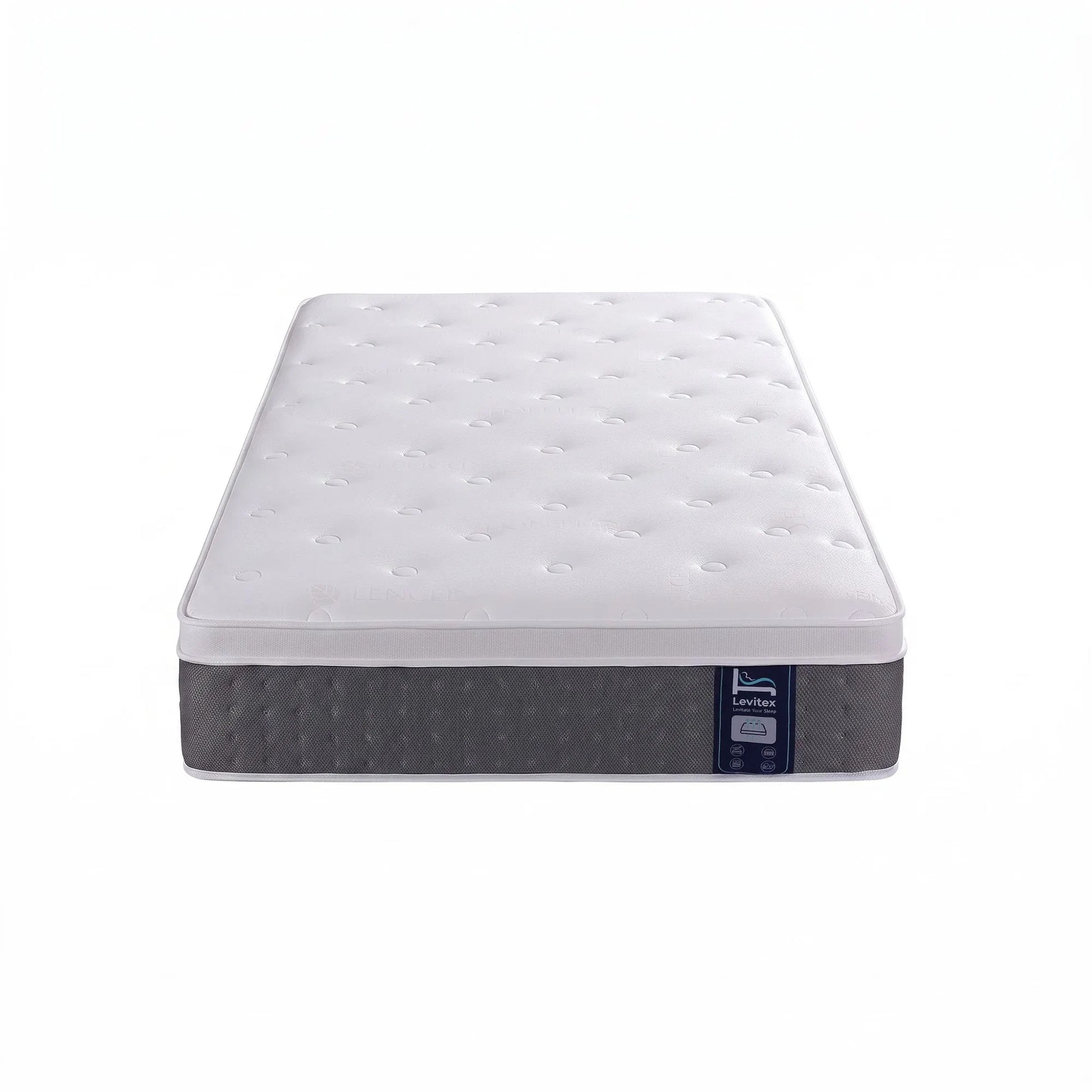 Levitex King Single Mattress Lumbar Support, 5-Zone Pocket Springs & 2-Row Hardened Edges for Deep Sleep, Cooling Gel Memory & Egg-Crate Foam