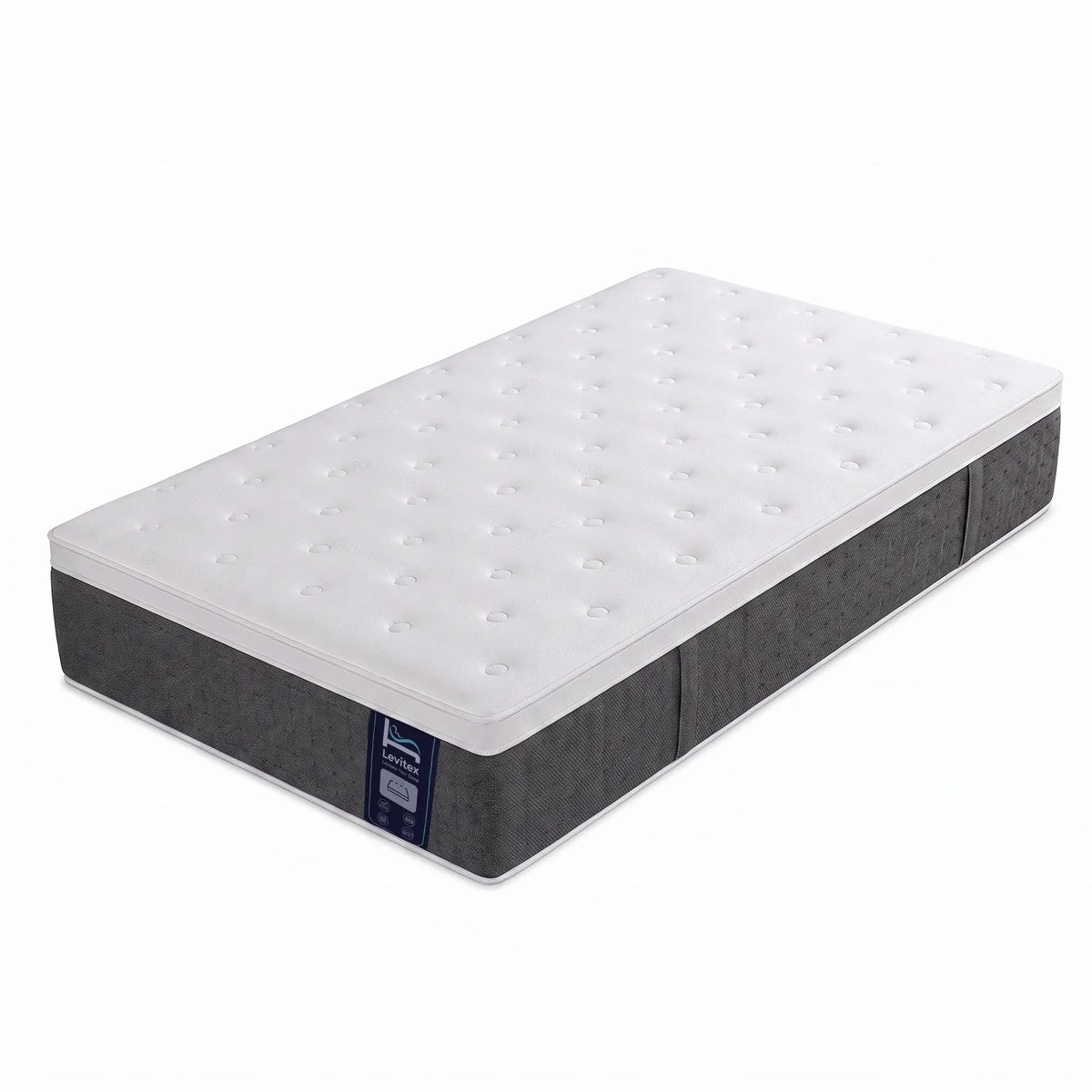 Levitex King Single Mattress Lumbar Support, 5-Zone Pocket Springs & 2-Row Hardened Edges for Deep Sleep, Cooling Gel Memory & Egg-Crate Foam - Image 3