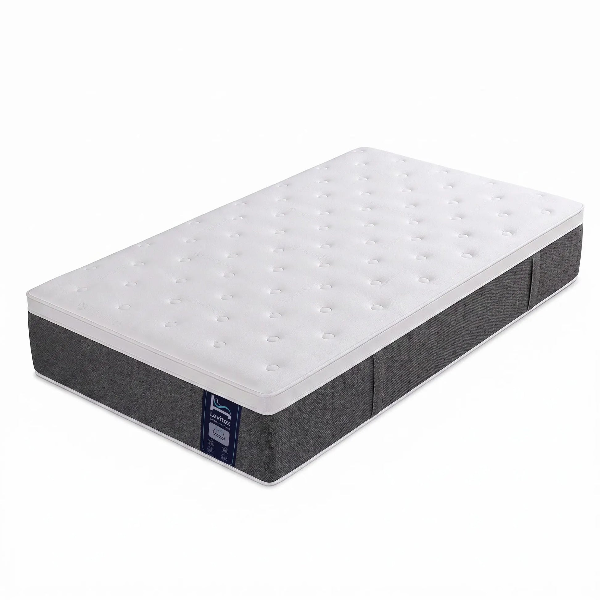 Levitex King Single Mattress Lumbar Support, 5-Zone Pocket Springs & 2-Row Hardened Edges for Deep Sleep, Cooling Gel Memory & Egg-Crate Foam - Image 3