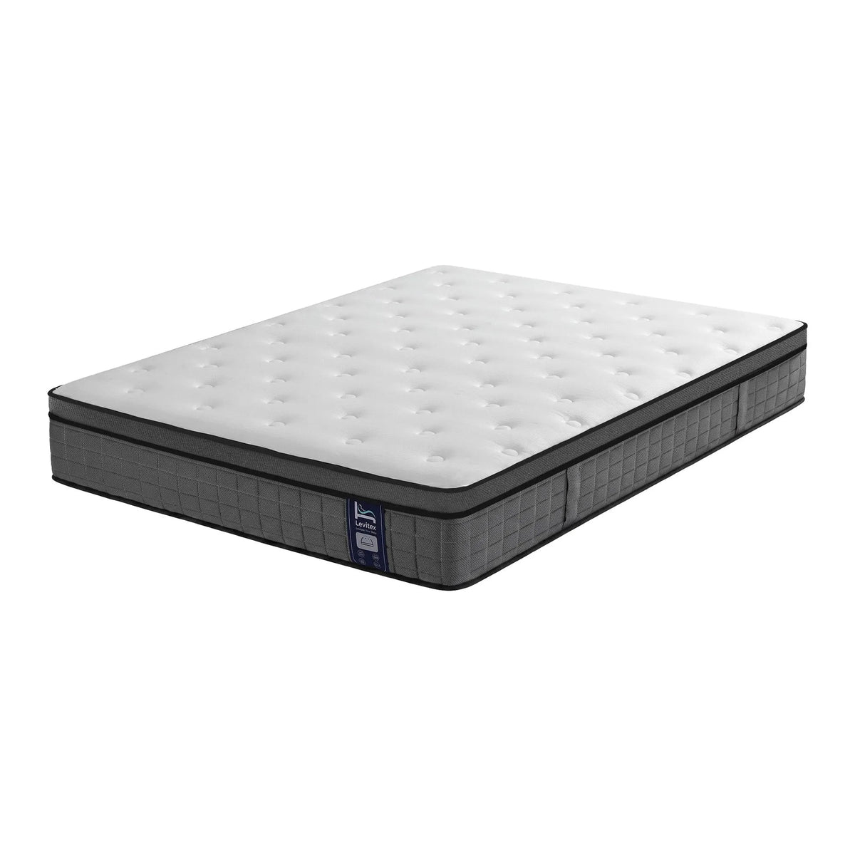 Levitex King Mattress 2 Rows Edge Support for Deep Sleep 5-Zone Ergonomic Pocket Spring Breathable Corrugated Sponge Medium Firm 30CM