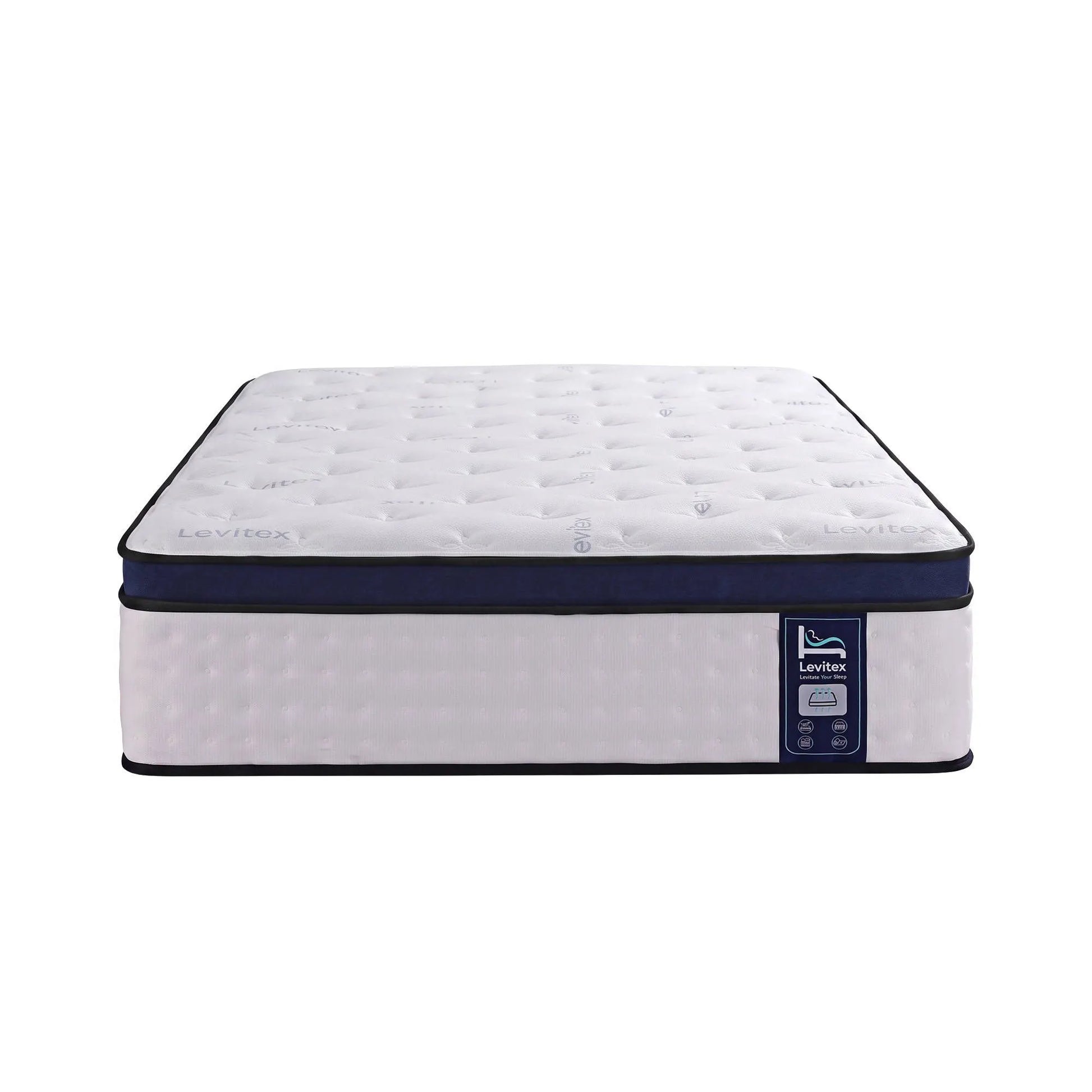 Levitex 35CM King Single Mattresses Gel Memory Foam and 7-Zone Ergonomic Pocket Spring, Anti-Roll Dual-Row Edge, Triple Cooling System for Hot Sleepers