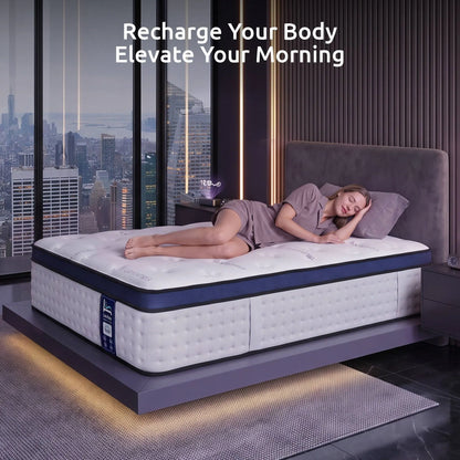Levitex 35CM Single Mattresses Gel Memory Foam and 7-Zone Ergonomic Pocket Spring, Anti-Roll Dual-Row Edge, Triple Cooling System for Hot Sleepers - Image 9