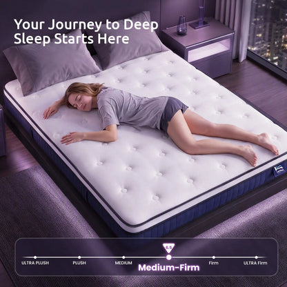Levitex King Mattress 23CM With Pocket Spring & Cooling Gel Foam, Medium-Firm Full-Body Support, Mattresses In A Box - Image 4