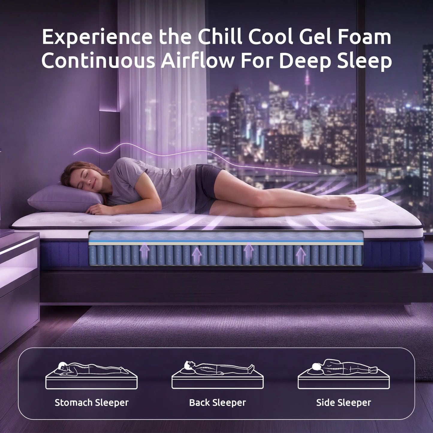 Levitex King Mattress 23CM With Pocket Spring & Cooling Gel Foam, Medium-Firm Full-Body Support, Mattresses In A Box - Image 6