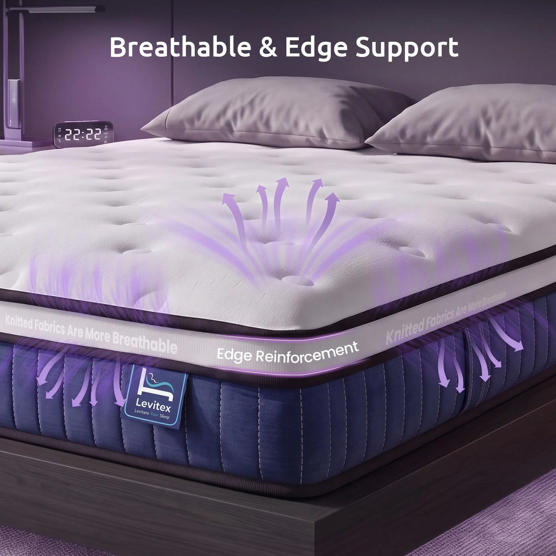 Levitex Queen Mattress 23CM With Pocket Spring & Cooling Gel Foam, Medium-Firm Full-Body Support, Mattresses In A Box - Image 7