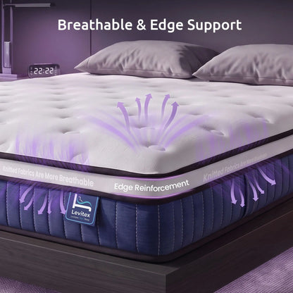 Levitex Queen Mattress 23CM With Pocket Spring & Cooling Gel Foam, Medium-Firm Full-Body Support, Mattresses In A Box - Image 7