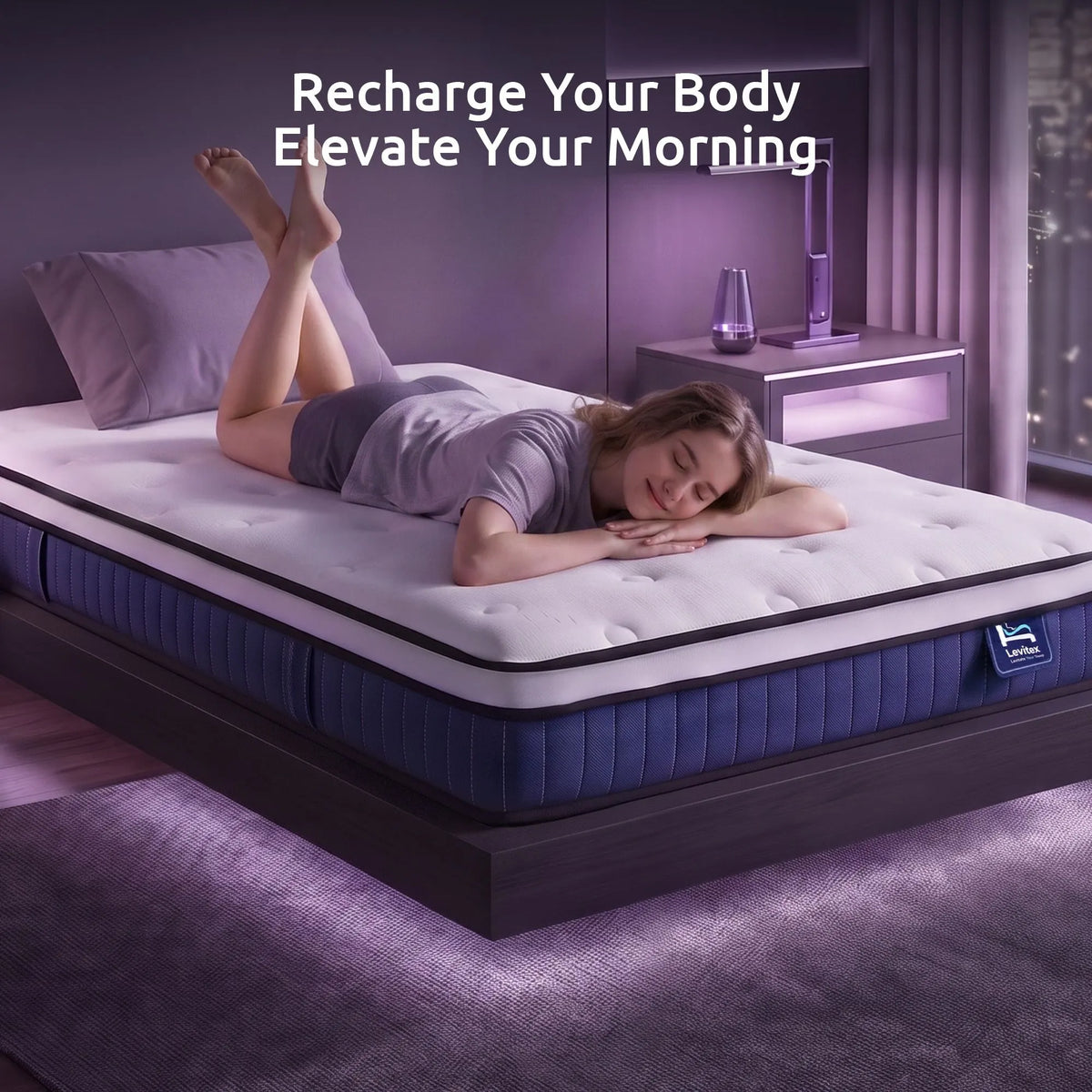 Levitex Single Mattress 23CM With Pocket Spring & Cooling Gel Foam, Medium-Firm Full-Body Support, Mattresses In A Box - Image 9