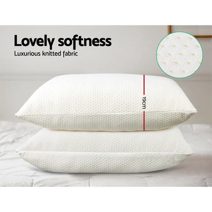Giselle Bedding Memory Foam Pillow 19cm Thick Twin Pack - Image 4