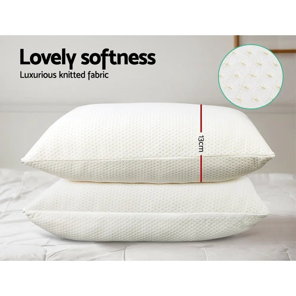 Giselle Bedding Memory Foam Pillow 13cm Thick Twin Pack - Image 3
